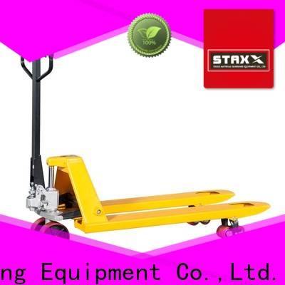 New Staxx pallet jack single pallet jack trucks factory for rent